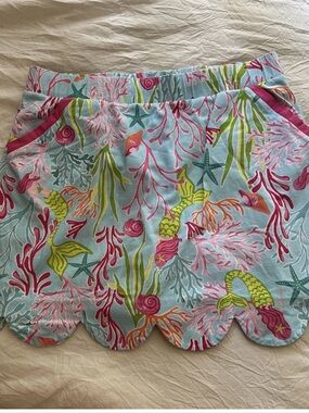 Ana Clare Ocean, Mermaid Themed Light Blue and Pink Skort. XL. Excellent.
